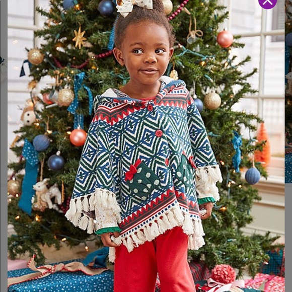 Size 6 NWT A Caroling We Go Sweater Poncho - Picture 3 of 3